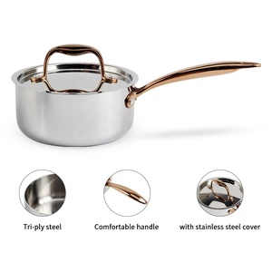 Oven Safe Dishwasher Safe For Gas And <b>Induction</b> Stoves Stainless Steel <b>Cookware</b> <b>Set</b> 10-Piece With Gold Handles - Product Image 5