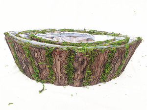 P119 Panier <span class=keywords><strong>de</strong></span> fleurs artificielles pour le jardinage extérieur <span class=keywords><strong>Pot</strong></span> <span class=keywords><strong>de</strong></span> fleurs en écorce <span class=keywords><strong>de</strong></span> pin Panier <span class=keywords><strong>de</strong></span> plantation <span class=keywords><strong>de</strong></span> jardin tissé et en rotin tissé - Product Image 2