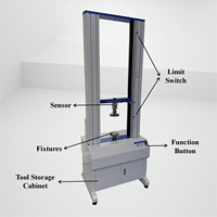 Heavy Duty High Accuracy Universal Testing Machine 50KN Dual Column Servo Motor Computer System Control 220V Metal Alloy