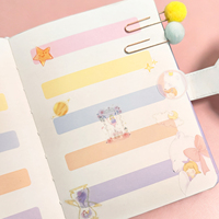 Ensemble de papeterie pour filles, journal mignon de style dessin animé, pastel, avec fermeture magnétique, carnet, ruban adhésif, autocollant, marque-page, PVC transparent, cadeau d'anniversaire
