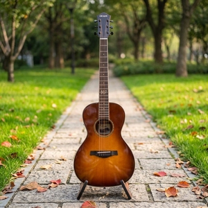 RS7 38 İnç 00 Sunburst Tamamen Masif Ladin Gül Ağacı Akustik Gitar Yüksek Parlaklıkta Profesyonel Performans - Product Image 2