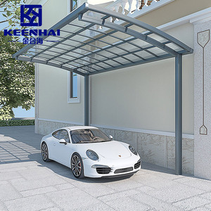 Abri de voiture préfabriqué de luxe 6x3m, <span class=keywords><strong>2</strong></span> poteaux, imperméable, en aluminium, porte japonaise, toit à pente simple - Product Image 5