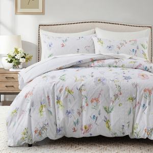 Ensemble de housse de <span class=keywords><strong>couette</strong></span> imprimée en microfibre à poils coupés, rembourrage en polyester, simple pour la maison - Product Image 1