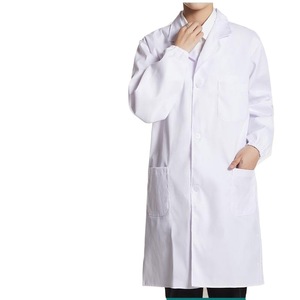 <span class=keywords><strong>Camice</strong></span> da Laboratorio in Lino Bianco Dobby a Maniche Lunghe, Unisex per Studenti di Medicina, Protezione Chimica, Antipolvere, Tuta Rinforzata, Vendita Diretta dalla Fabbrica - Product Image 5