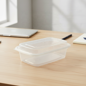 กล่องพลาสติก PP แบบใช้แล้วทิ้ง ป้องกันการรั่วซึม ปราศจากสาร BPA พร้อมฝาปิดแน่นหนา เหมาะสำหรับเตรียมอาหาร อาหารกลับบ้าน และเก็บอาหารสด - Product Image 1