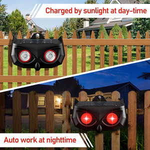 La fabbrica di repellente per animali a energia solare con grandi potenti predatori accende repellente per animali da giardino repellente per uccelli da cervo gatto - Product Image 3