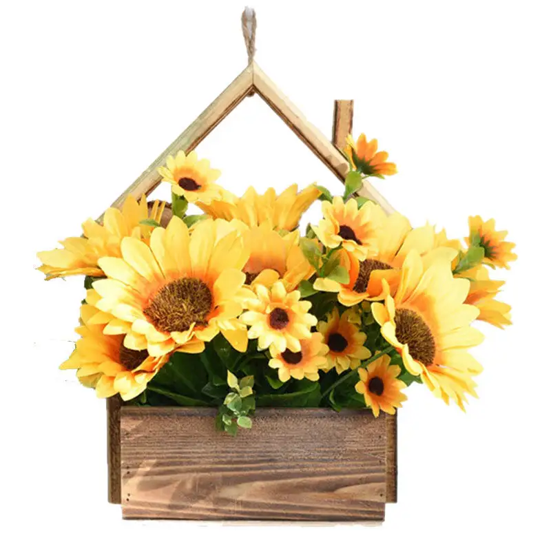 Suporte plantador de madeira, suporte de parede para pendurar, vaso de flores para áreas internas e externas, decoração para jardim