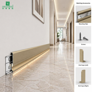 Profilé <span class=keywords><strong>de</strong></span> <span class=keywords><strong>plinthe</strong></span> en métal LED à éclairage indirect <span class=keywords><strong>de</strong></span> qualité supérieure pour la conception <span class=keywords><strong>d</strong></span>'intérieur commercial, hôtelier et résidentiel - Product Image 1
