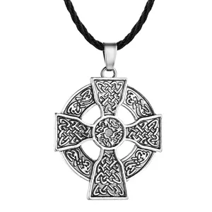 Простое ожерелье для женщин, армянский крест, ожерелье в стиле бохо, солнечный кельтик, мужские ювелирные изделия, друидный амулет, ожерелье с кулоном, колье
