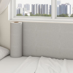 Rouleau de <span class=keywords><strong>papier</strong></span> <span class=keywords><strong>peint</strong></span> à texture de lin <span class=keywords><strong>multicolore</strong></span> auto-adhésif imperméable pour plafond mural de chambre à coucher et de chevet-pour application extérieure - Product Image 4