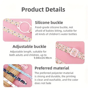 Alta Qualidade Poliéster Garrafa De Água <span class=keywords><strong>Lanyard</strong></span> Shoulder Strap Portátil Ajustável Cup Holder Water Bottle Strap - Product Image 4