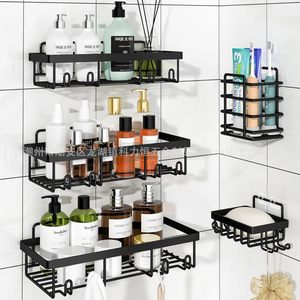 Bathroom/shower storage rack, no-drill <b>wall</b>-<b>mounted</b> storage rack for toilet and toiletries. - Product Image 1