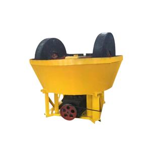 1-3 टन प्रति घंटे डबल पहिया सोने का गीला पैन मिल मशीन मोटर के साथ और सोने के तांबे के अयस्क के लिए असर - Product Image 1