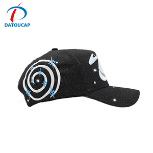 Bán Buôn G5 Chất Lượng Màu Đen 5 Bảng Điều Chỉnh Da Lộn Satin Lót Tùy Chỉnh Muratravis Mũ Thêu Thạch Mũ Với Biểu Tượng Tùy Chỉnh - Product Image 6