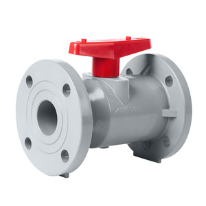 Válvula de Bola de Brida de Plástico con Sello Duro Resistente a la Corrosión de CPVC con Interruptor - Product Image 1