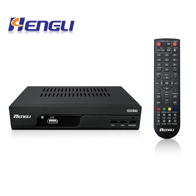 ISDB-T Digital High Definition LED Black Set-top Box TV Receiver MSTAR Chipset PVR Multimedia H.264 FTA Converter OEM HL 12