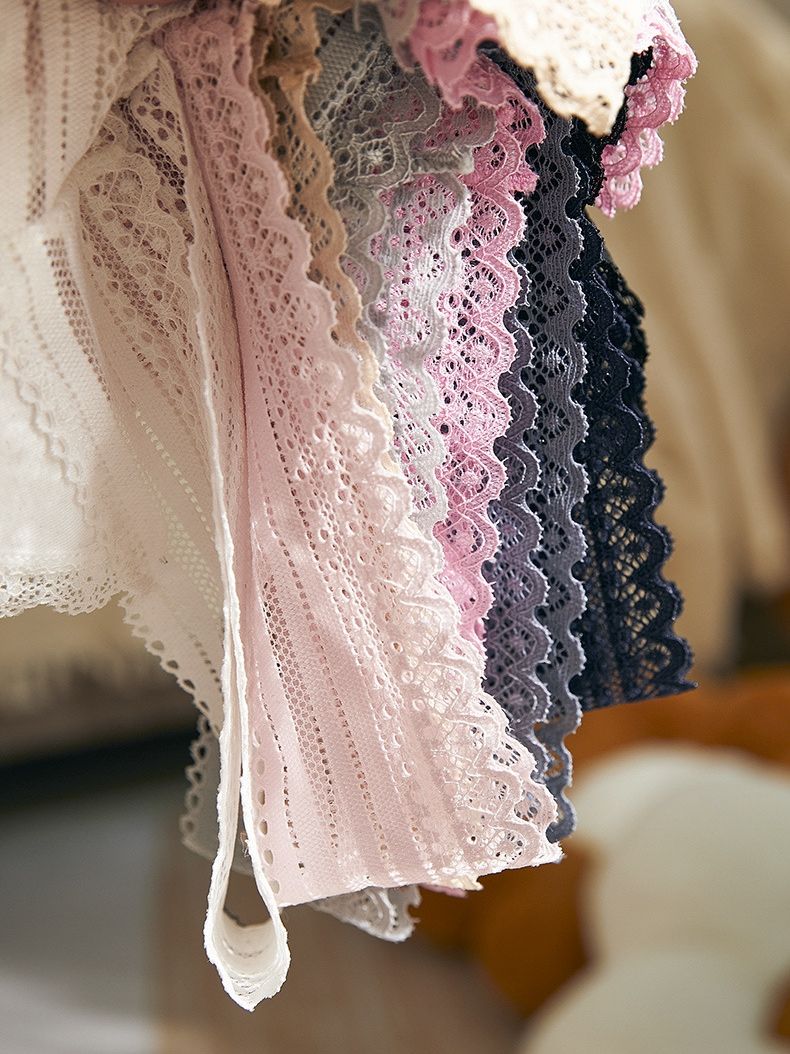 Wholesale Sexy Women's Panties Thong Underwear Lace Underwear Transparent Women's Underpants Solid Color Female Lingerie