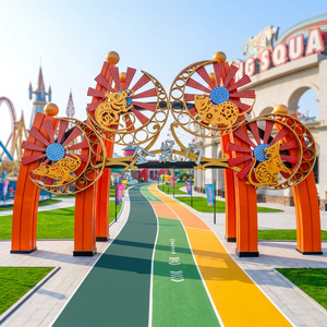 Sculpture de carrosse citrouille en résine lumineuse sur le thème de Cendrillon pour installation décorative de festival et exposition en parc de Noël - Product Image 3