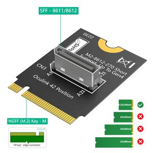 Adaptor M.<span class=keywords><strong>2</strong></span> Nvme Key M ke SFF-8611/8612, Adaptor Host NVMe PCI-e 4.0 X4 ke OcuLink SFF-8612 4i untuk SSD dan EGPU - Product Image 2