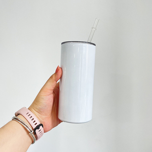 304 Gobelet de sublimation droit <span class=keywords><strong>blanc</strong></span> à double paroi 20oz <span class=keywords><strong>blanc</strong></span> US entrepôt à vendre - Product Image 4