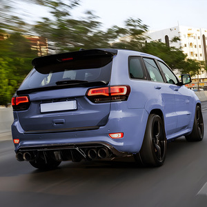 Spoiler de coffre arrière Jeep, noir piano, texture carbone, ABS, type ducktail, pour Grand Cherokee 2012-2021 - Product Image 2