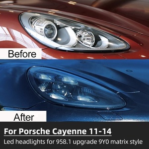 Coppia di Fari a LED Stile Matrix 2023 per <span class=keywords><strong>Porsche</strong></span> <span class=keywords><strong>Cayenne</strong></span> <span class=keywords><strong>S</strong></span> 958.1 958 2011-2014, Gruppo Ottico Anteriore, Luci Auto - Product Image 2
