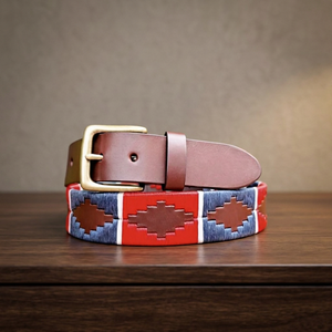 Ceinture en cuir pour homme, style vintage, écologique, légère, durable, boucle en acier robuste, motif floral, fabriquée en Inde - Product Image 1