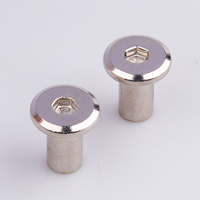 Écrou de connecteur de joint de meuble écrou à six pans creux à tête plate en acier au carbone galvanisé
