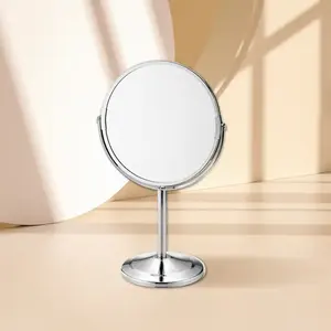 Convenient Vanity Makeup Table Desk Mirror 360 Adjustable With Metal Base for Bedroom,Tabletop Use Factory Direct