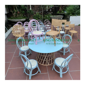 ชุดเฟอร์นิเจอร์หวายและทอคุณภาพสูงทันสมัยทันสมัยเก้าอี้และโต๊ะเด็กสำหรับใช้ในสวน - Product Image 1