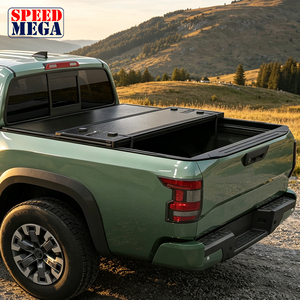 Couverture de benne rigide pliable en trois parties pour Nissan Navara Frontier, couverture de benne en aluminium noir mat, résistante aux intempéries, sans perçage - Product Image 2