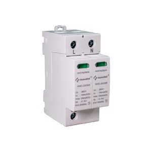 Arrester GuardWell Hot Sale GNC-20-385-2P 20Ka SPD Lighting Arrester 2pole AC 385V Surge Protective Device Surge Protector