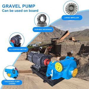 ปั๊มทรายแบบแรงเหวี่ยง ป้องกันการสึกหรอและการกัดกร่อนอย่างดีเยี่ยม ขนาด 8 นิ้ว ปั๊มกรวดแนวนอนสำหรับงานล้างลอกท่าเรือ - Product Image 4