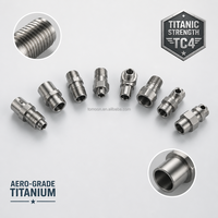 Raccord de tube en titane TC4 usiné sur commande par CNC, tolérance +/-0,005 mm, service d'usinage de précision OEM