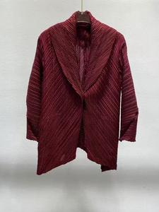 Loose Thin High-End Pleated <b>Women's</b> Coat V-neck Elegant Urban Leisure Breathable Reputable Supplier on Sale - Product Image 4