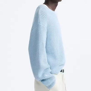 Maglione Personalizzato OEM&ODM, Pullover di Design in Maglia, Maglieria Invernale con Collo Tondo in Cotone Oversize - Product Image 3