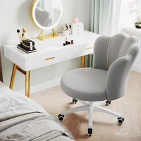 Chaise pivotante à pétales Cyber Trendy, dossier inclinable, style Ins, acier inoxydable, chaise de maquillage, salon de manucure, coiffeuse, pétales
