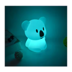 โคมไฟหมีโคล่าขนาดเล็ก ปรับความสว่างได้ ไฟ LED รูปสลอธ ซิลิโคน ชาร์จ USB สำหรับห้องนอน ข้างเตียง ช่วยให้นอนหลับสบาย - Product Image 4