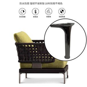 Aluminum Alloy Furniture <b>Legs</b> Outdoor Table <b>Chair</b> Support Black Finish Factory Use - Product Image 1
