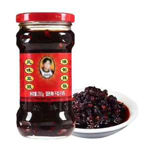 Sauce Pimentée Traditionnelle Fermentée à Base de Soja Séché en Gros, Bouteille de 280g, Huile de Piment Riche en Saveur - Aliment Pratique, 1 Carton de 24 Bouteilles - Product Image 1