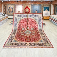 Tapis en soie fait main YILONG 250x350cm, tapis oriental de luxe, décoration de maison, tapis de villa