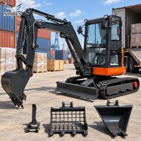 Mini Excavator 2.8 Ton Bersertifikasi CE, Mesin EPA, Crawler Micro Digger, Excavator Kecil Buatan Cina untuk Dijual