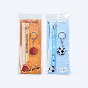 Haute apparence 15cm acrylique règle droite dessin animé Football basket-ball papeterie sur le thème pour les élèves du primaire enfants prêts - Product Image 5
