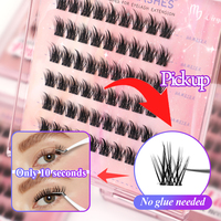 Faux Cils Préencollés Volume Très Vendus en Gros Effet Naturel Votre Propre Logo 12-20 Touffes