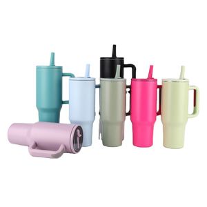 Custom Food Grade 30Oz Stainless Steel Double-Walled Travel Car Cup Home Thermal <b>Insulated</b> Tumbler Cup <b>Mug</b> With Straw Handle - Product Image 1