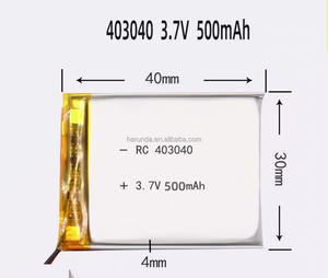 بطارية ليثيوم بوليمر مخصصة 3.7 فولت 4.2 فولت بسعات مختلفة (60 مللي أمبير، 500 مللي أمبير، 850 مللي أمبير، 1000 مللي أمبير، 4000 مللي أمبير) طراز 303450 453450 <span class=keywords><strong>503450</strong></span> 603450 - Product Image 4