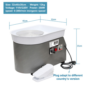 Sinorta 350W Cao-Điện DIY Điện Gốm Bánh Xe Điện Gốm Máy Làm Cho Người Mới Bắt Đầu Nguồn Cung Cấp Nghệ Thuật - Product Image 2