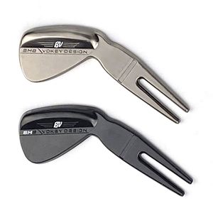 Herramienta de golf para reparar divots, horquilla para greens, marcador de posición, suministros deportivos para exteriores, acero inoxidable, portátil, duradero - Product Image 2