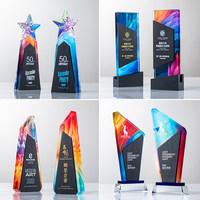 Trofeo Conmemorativo de Cristal Personalizado de Alta Calidad, Premio Empresarial con Impresión a Todo Color, Trofeo de Cristal Personalizado con Impresión a Todo Color