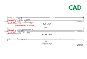 <span class=keywords><strong>Camion</strong></span> inviolable jetable, pétrolier avec joints en plastique de type traction de 400mm verrouillant les joints de sécurité en plastique détachables à la main - Product Image 4